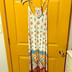 Aztec print midi sundress